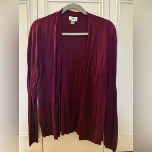 Old Navy Women's Burgundy Cardigan Sweater